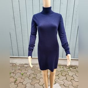 Twik blue turtleneck dress